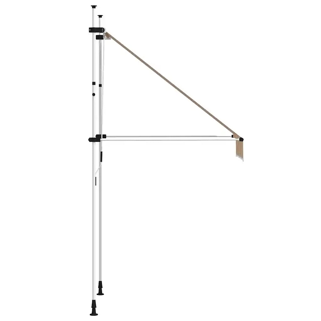 Tenda da Sole Retrattile Manuale 100 cm Strisce Arancio Bianche