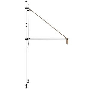 Tenda da Sole Retrattile Manuale 100 cm Strisce Arancio Bianche