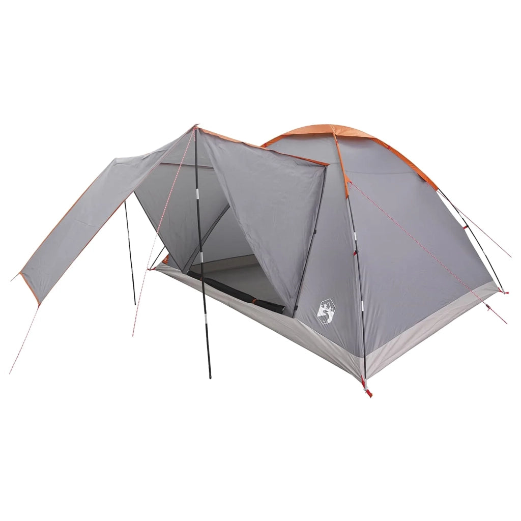 Tenda da campeggio con tetto Grigio e arancione 6 persone 42028654