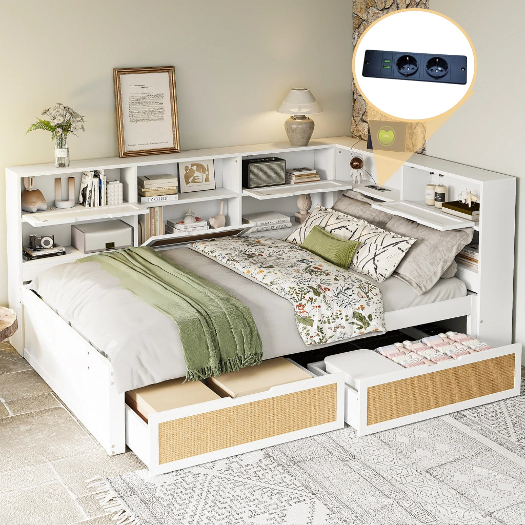 Divano letto multifunzione MDF 140x200 cm