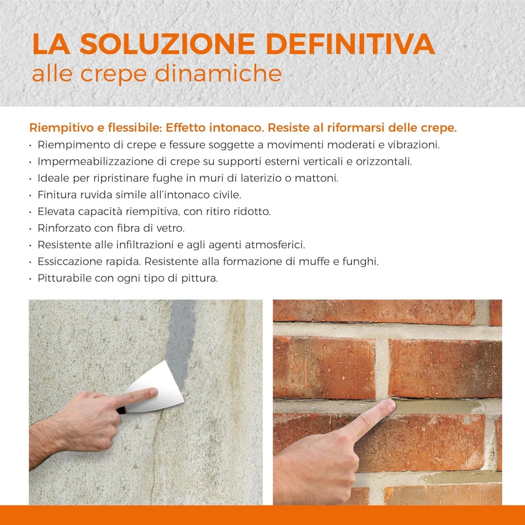 Aguaplast dynamic flex fill pasta riempitiva flessibile interni ed esterni 1 kg