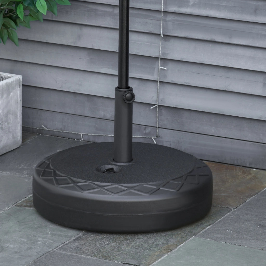 Base per Ombrellone Rotonda in Plastica ¨C zephmum ¨C Nero ?55cm per Pali ?38-48mm