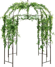 Pergola da Giardino a Forma di Gabbia d’Uccello, Pergole ad Arco in Metallo per Piante Rampicanti, Ideale per Matrimoni, Feste e Cerimonie, 211 x 211 x 256 cm