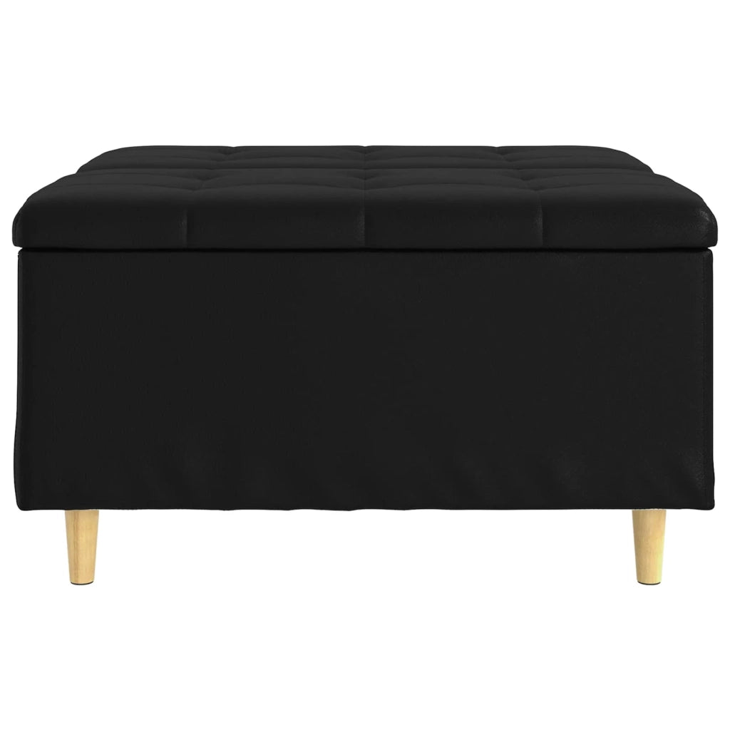 Pouf contenitore Nero 80 x 80 x 45 cm Pelle sintetica 876846