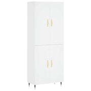 Buffet credenza cassettiera mobiletto mobile contenitore organizer cucina soggiorno salotto alto 69,5 x 34 x 180 cm legno ingegnerizzato bianco 02_0032734