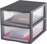 Sistema di caricamento in plastica - 2 Caricabiblioteche trasparenti - Formato A4 - Altezza 25,5 cm - Caricabiblioteche stivabili - Archiviazione ufficio - Corsi - Documenti - Accessori per sistemi di caricamento