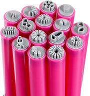 Set di pennelli per stampa di nail art con fiori e farfalle, 15 pezzi, con strumento per punti di silicone per manicure DIY.
