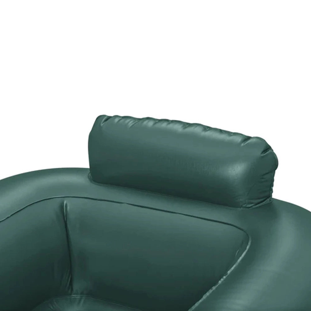 Trade Shop - Poltrona Gonfiabile Relax Comfort Con Braccioli Pouf Poggiapiedi Comfi Cube 107x99x80cm -