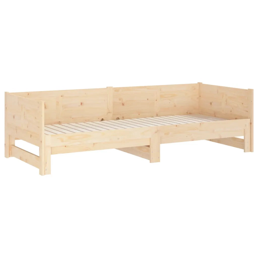 Dormeuse Estraibile in Legno Massello di Pino 2x(90x190) cm 820262