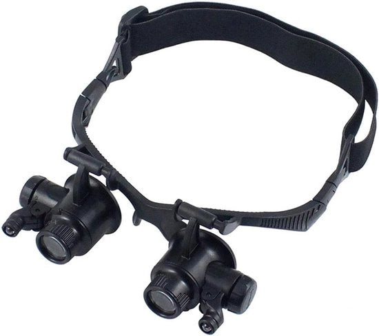 Verglassio Professionale LED 10X 15X 20X 25X con Lente Verstabile per Orologiai e Riparazione di Gioielli