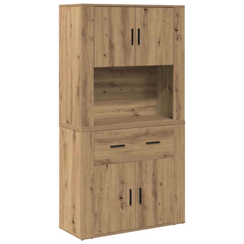Highboard Rovere Artigianale 80x33x150 cm Legno Ingegnerizzato
