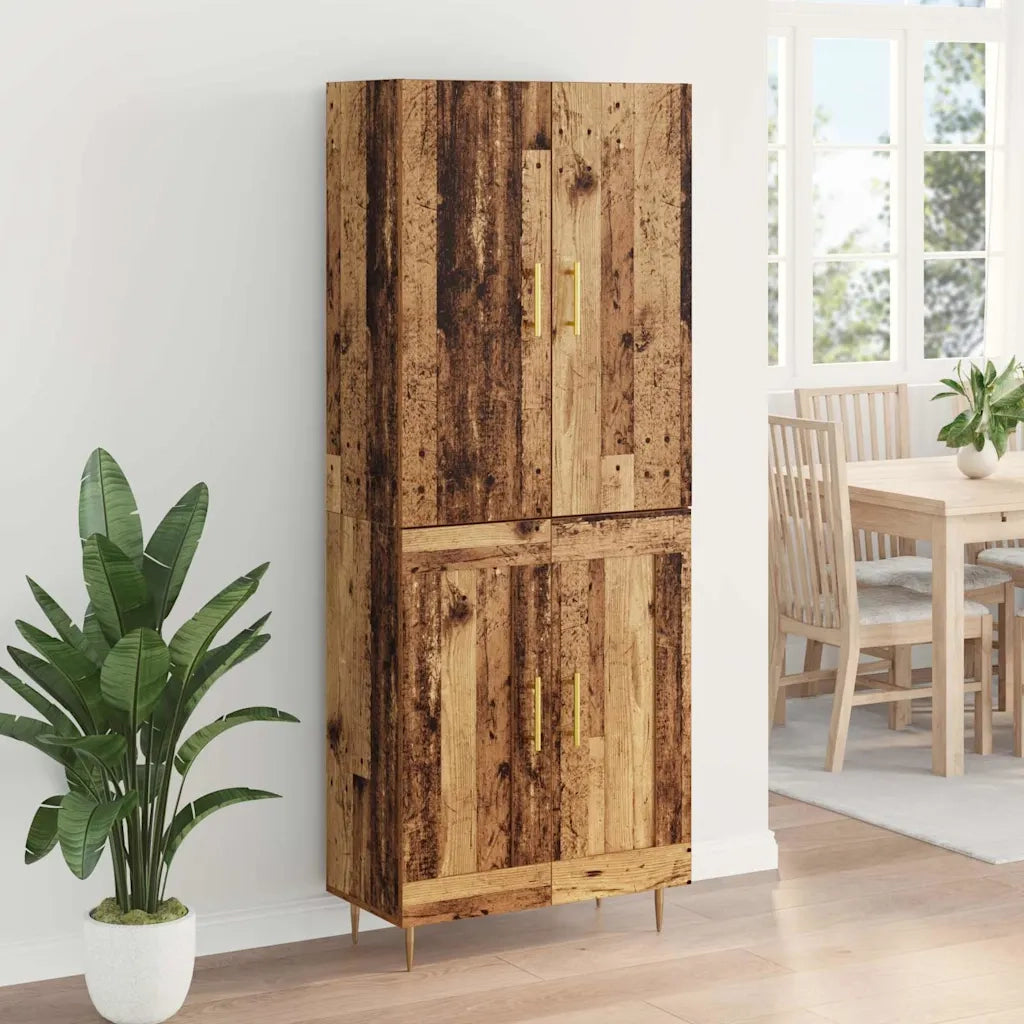 Credenza | Madia | Buffet da pranzo | Armadio da pranzo Legno vecchio 69,5 x 34 x 180 cm Legno multistrato