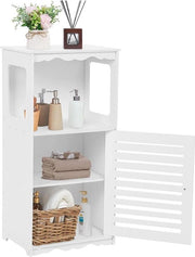Cassa da bagno in legno con angolo, 1 spazio aperto e porta, dimensioni 395 x 28 x 80 cm