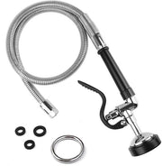 Set di sostituzione per rubinetto di cucina e doccia a mano Gastro - Adattatore 1/2" standard - AG - Finestra in acciaio inox con finitura cromata - Lunghezza del tubo 96 cm