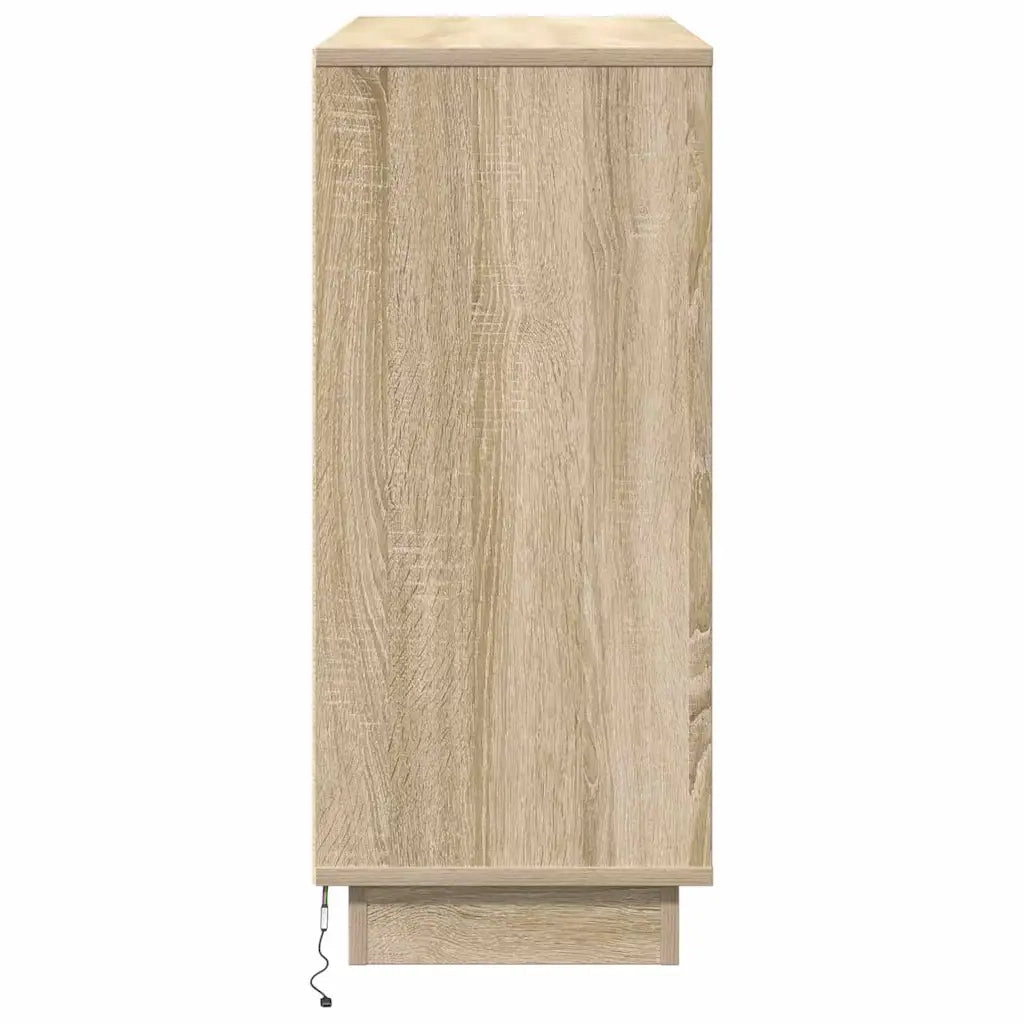Credenza | Madia LED Rovere Sonoma 90 x 32 x 75 cm Legno multistrato