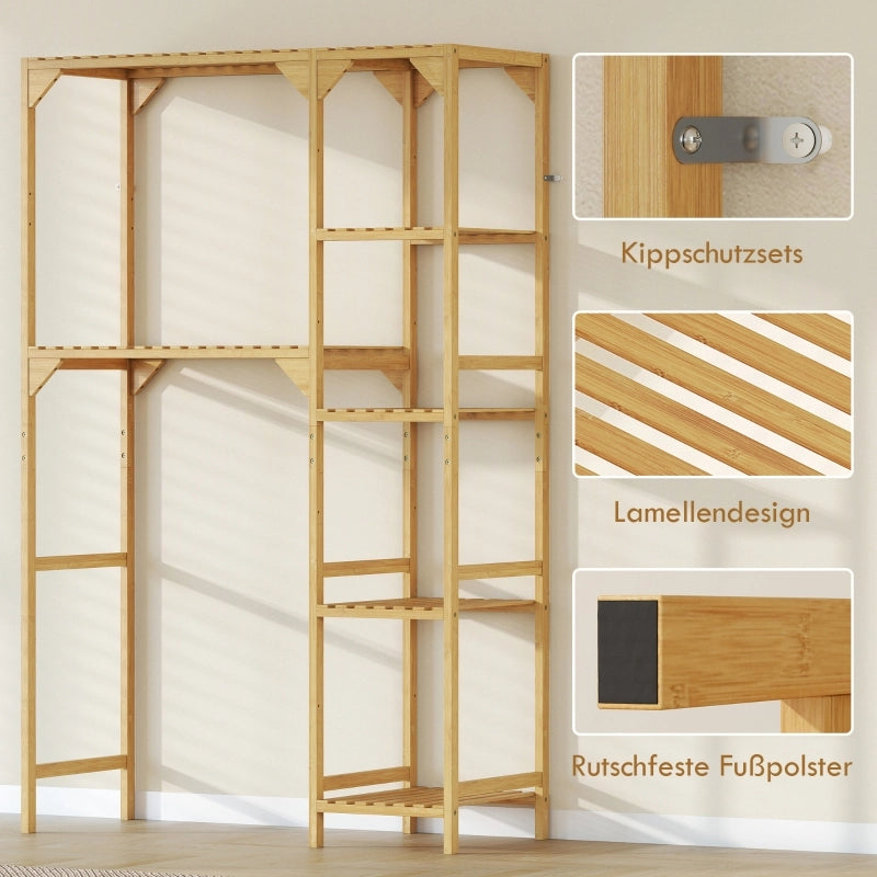 Ripiano per lavatrice, con molteplici scomparti aperti, per biancheria e accessori, in legno di bamb¨´.
