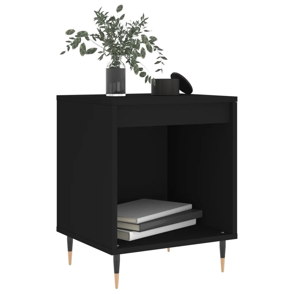 Comodini 2pz-Set di 2 Tavolino da notte Neri 40x35x50 cm in Legno Multistrato 966356
