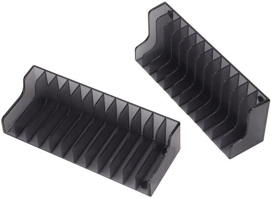 Sistema di Archiviazione per CD con Grande Capacità - Mappe di Archiviazione per CD - Raccoglitore per Carte da Gioco - Posizionamento Ordinato - 2 Pezzi - Materiale ABS - Raccoglitore per Carte da Gioco con Capacità di 2 Stuks