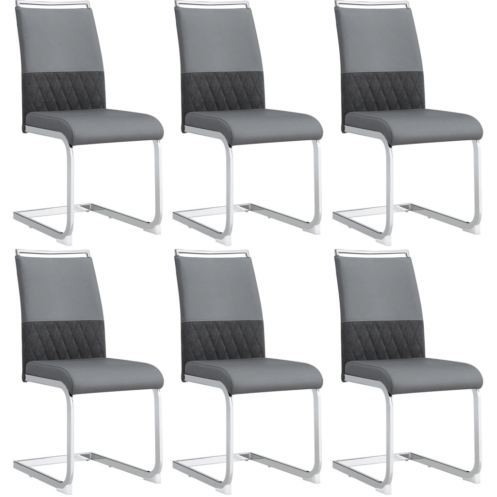 Sedia ergonomica con schienale in PU e lino; struttura in metallo; grigio
