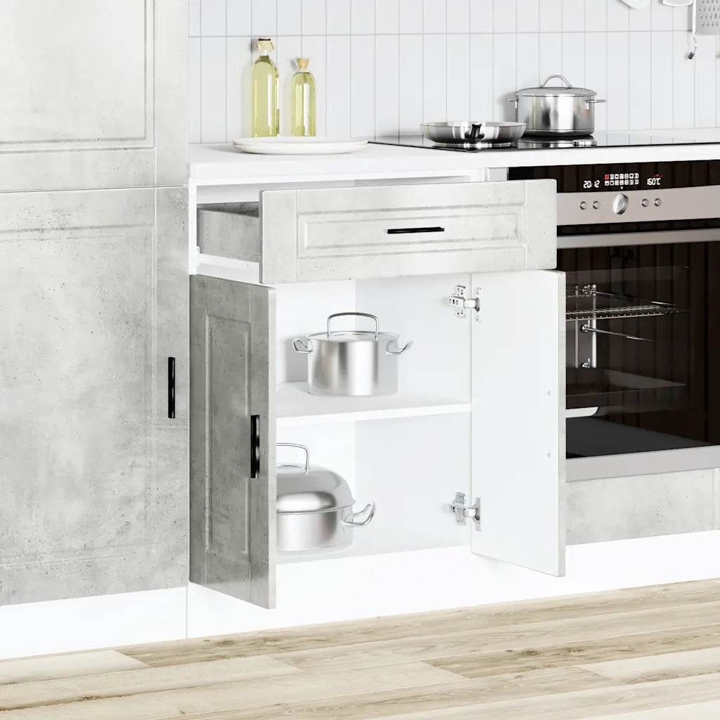 Pensile da cucina | Base da Cucina Porto Grigio Cemento in Legno Multistrato