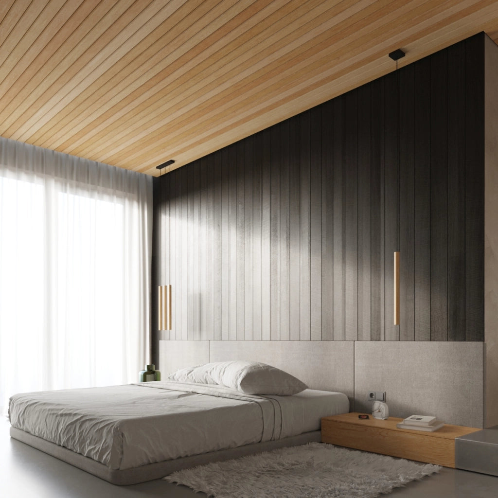 Lampada da soffitto in legno a 3 luci PASTELO Peach Puff, design moderno e minimalista