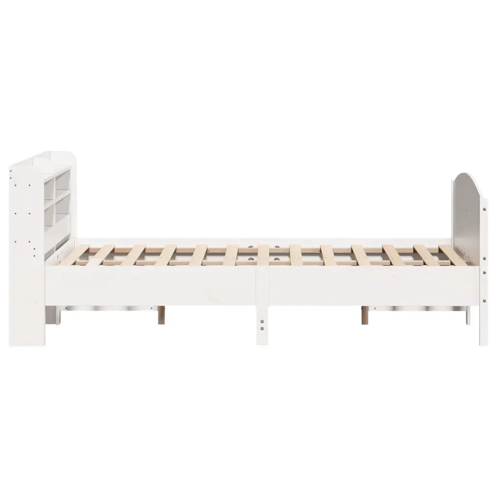 vidaXL Letto senza Materasso Bianco 135x190 cm Legno Massello di Pino