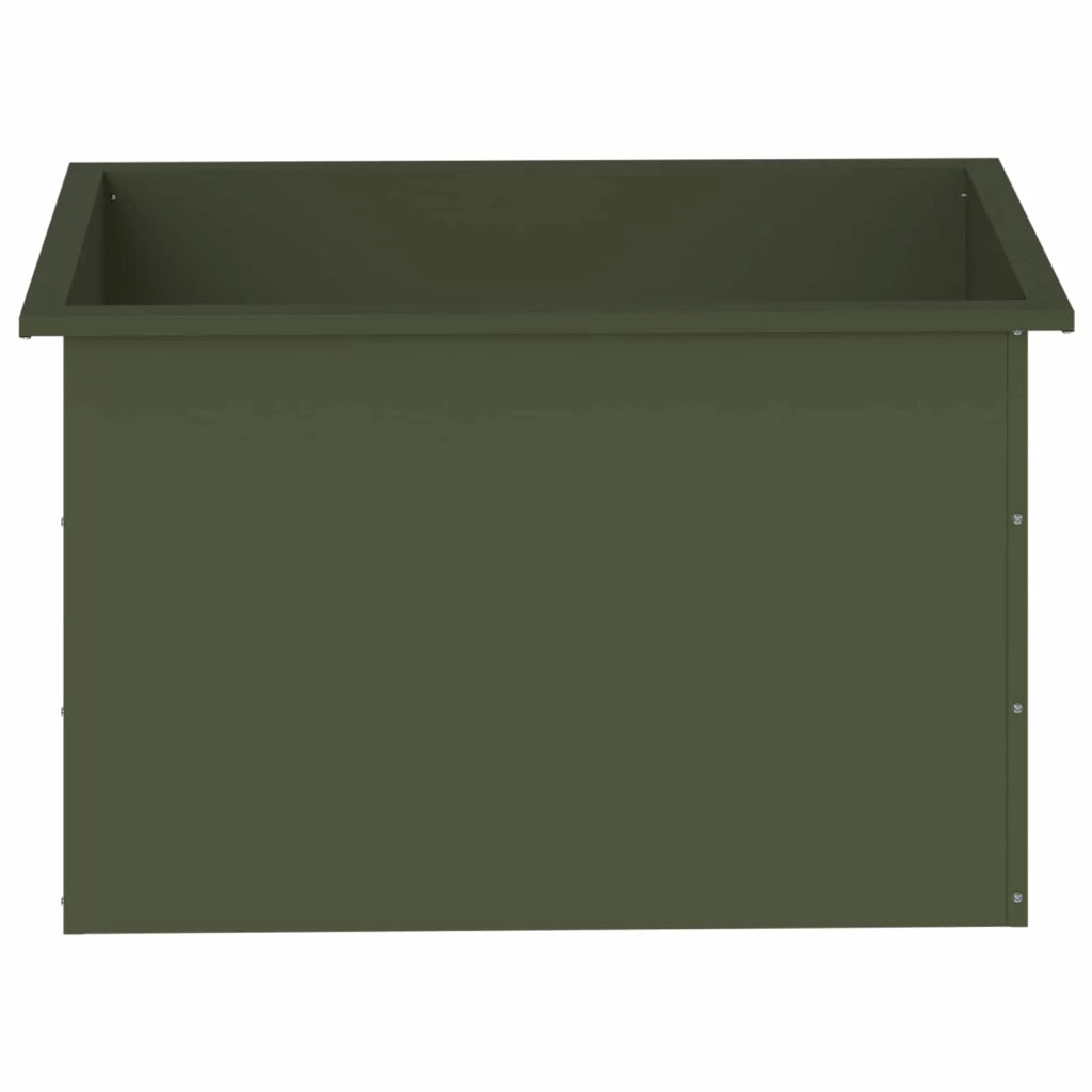 Fioriera da giardino con LED Verde Oliva 50 x 80 x 48 cm 8008216