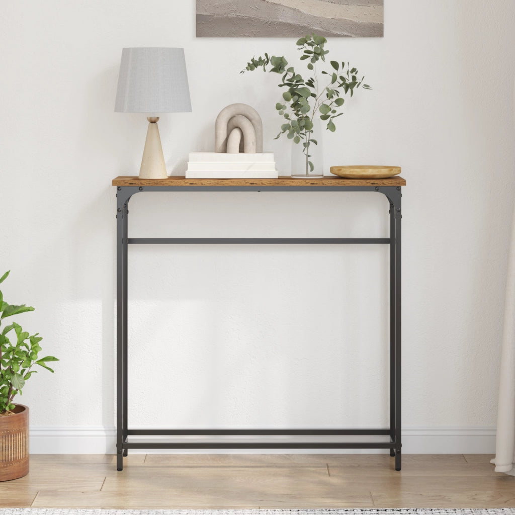 Tavolo consolle con lo scaffale Legno vecchio 75 x 19,5 x 75 cm 863503