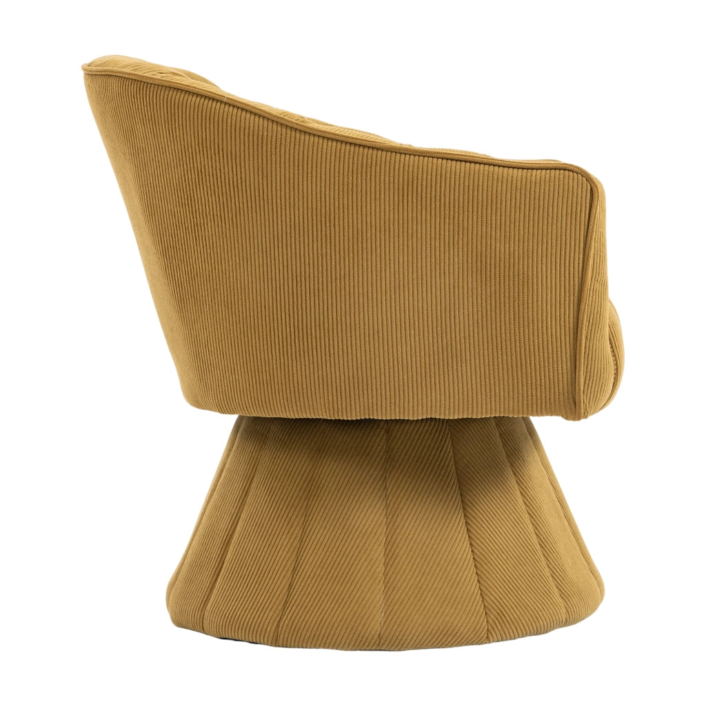 Poltrona Girevole Ergonomica con Braccioli ¨C Xylo ¨C Tessuto Giallo Senape