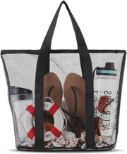Borsa a rete grande - Opportuna con chiusura a zip - Impermeabile - Nero - 47 x 45 x 36,5 cm