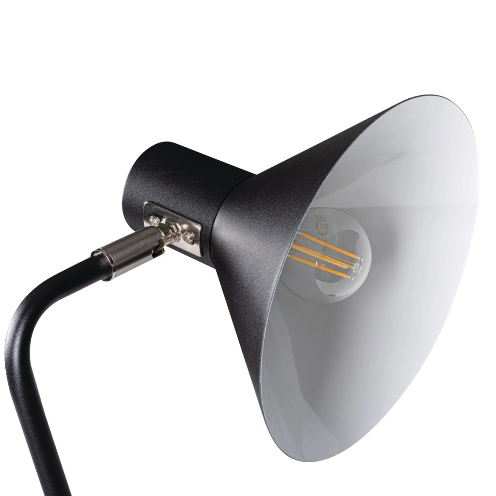 Lampada da tavolo nera allungata Nedia E14 10W Kanlux