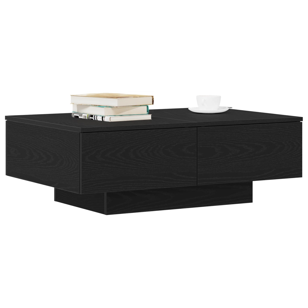 Tavolino da caffÃ¨  Nero Rovere 90x60x31 cm in legno ingegnerizzato