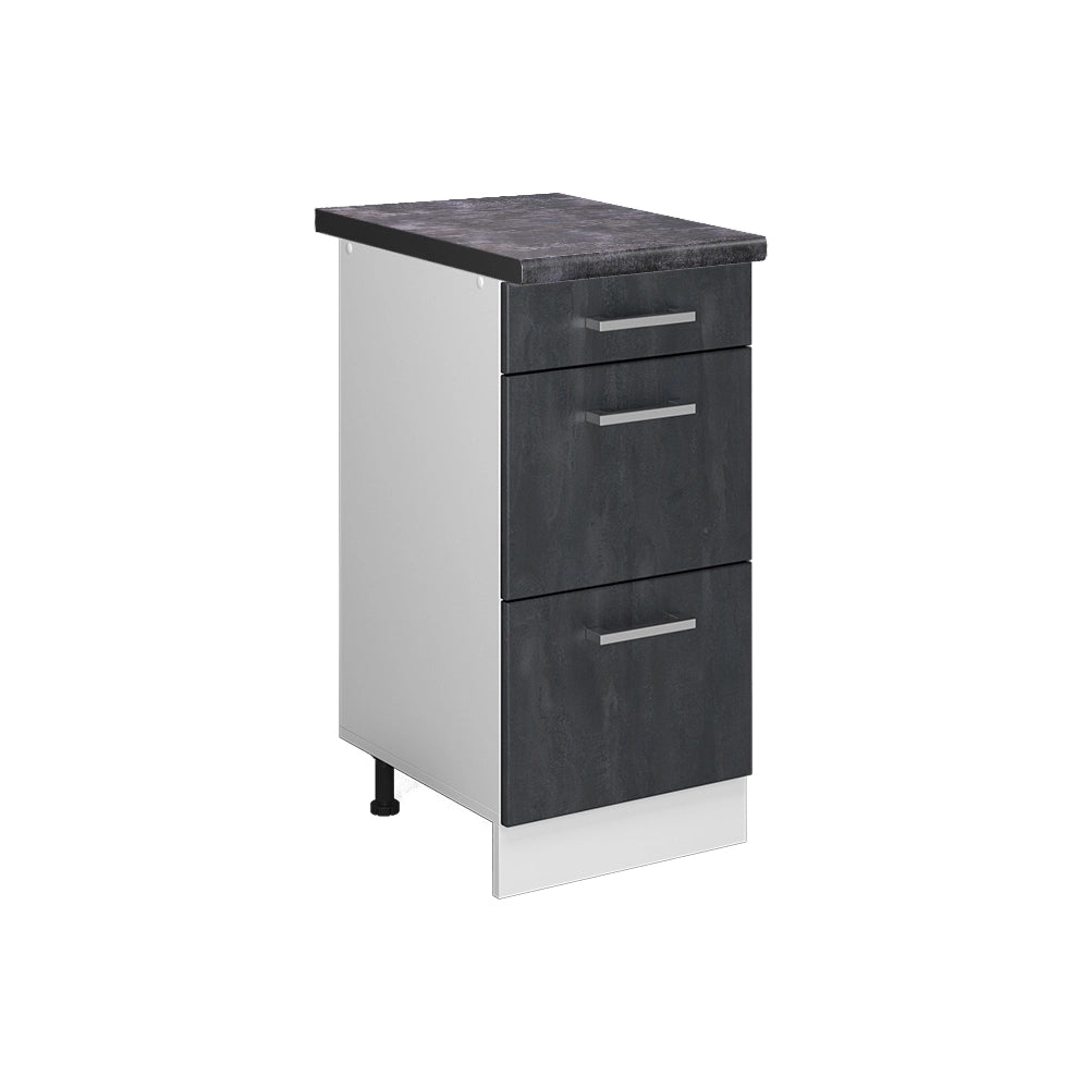 Vicco Mobiletto base per cucina Calcestruzzo nero 40 cm PL Antracite