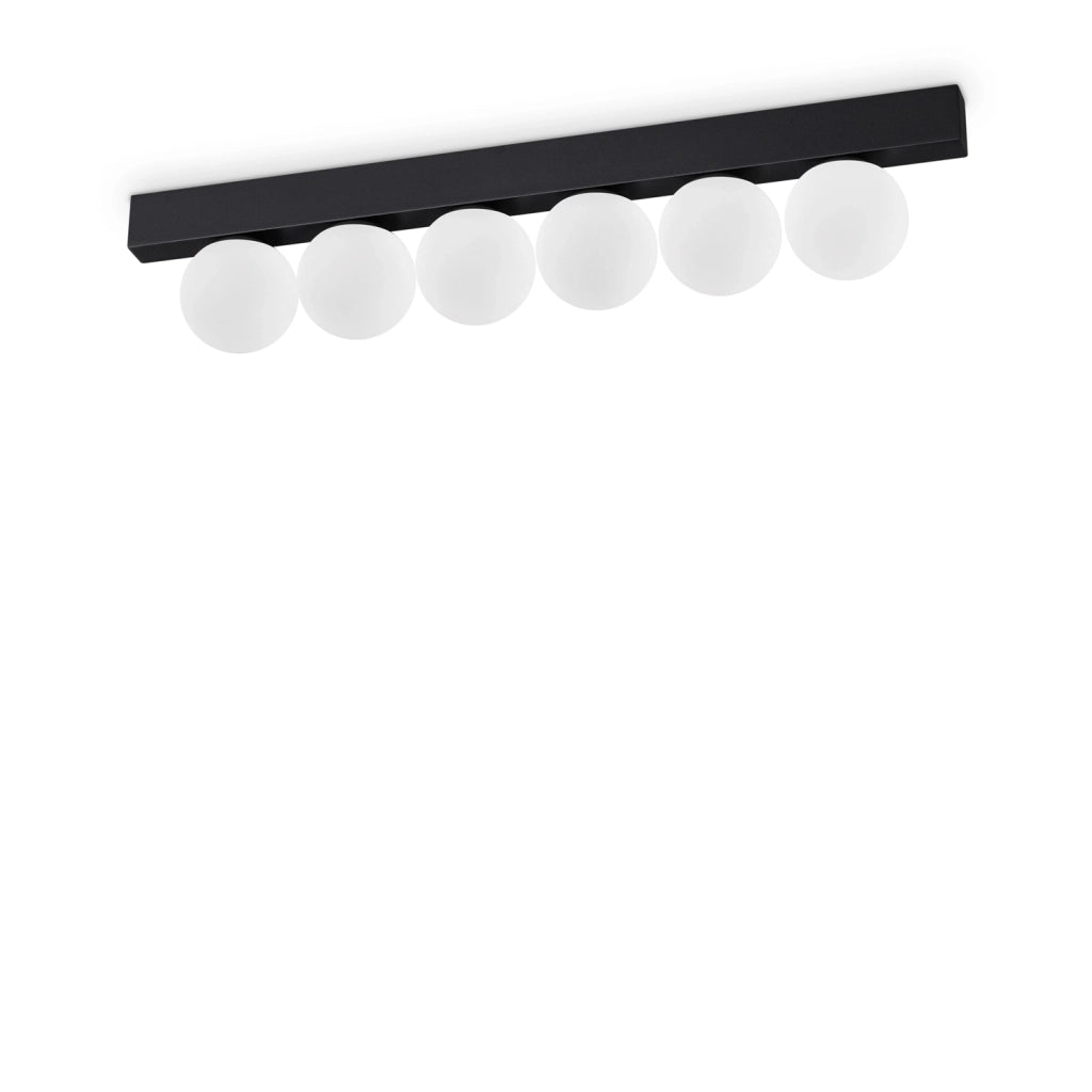Plafoniera Contemporanea Ping Pong Metallo Nero Led Integrato 18W 3000K Ip20