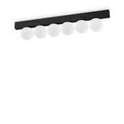 Plafoniera Contemporanea Ping Pong Metallo Nero Led Integrato 18W 3000K Ip20