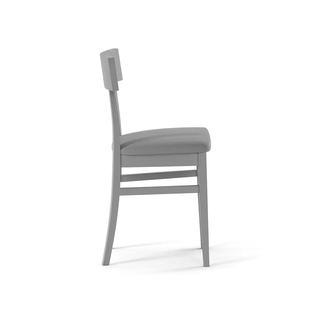 Set di 2 sedie da pranzo imbottite in legno grigio chiaro Zaira con struttura in legno facili da pulire Made in Italy | Duzzle