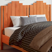 Testiera-Testata-Testiera Decorativa Marrone Cera 135 cm in Legno Massello di Pino 451479