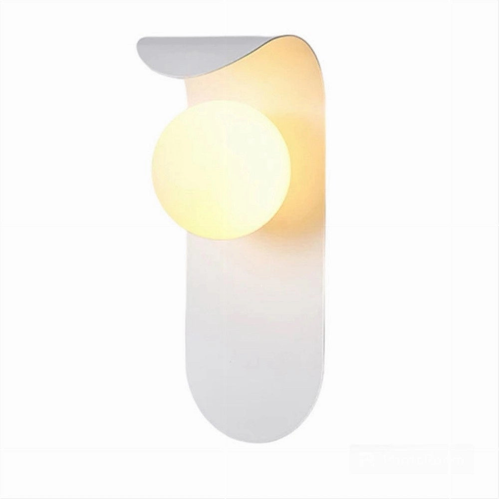 Trade Shop - Applique Da Parete Moderno Lampada Decorativa In Metallo Con Sfera Vetro G9 Aq46 -