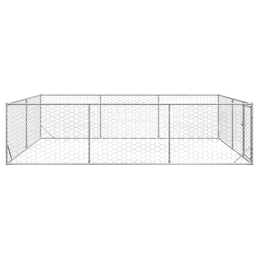 Cuccia per cani da esterno con porta 3x4x1 m in acciaio zincato 4105414