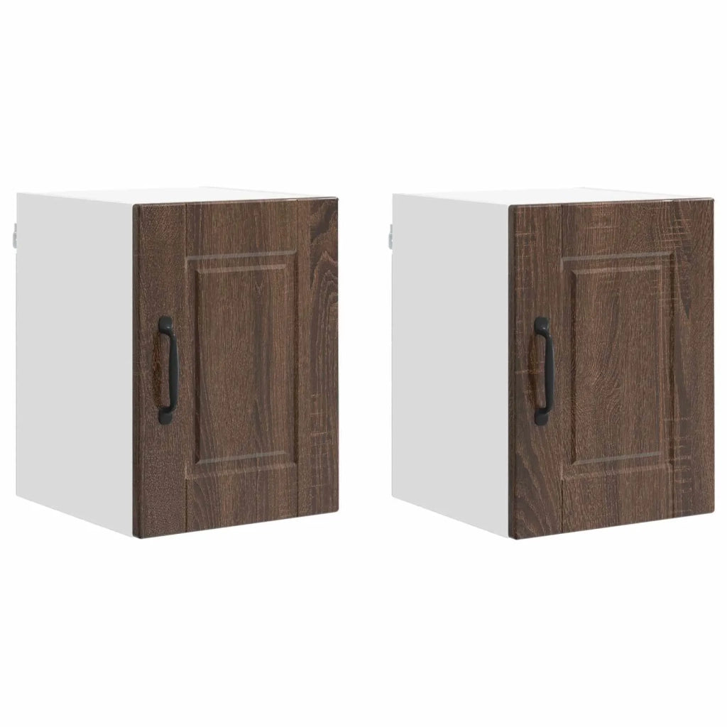 Armadietto a muro PORTO 2 pcs Rovere Marrone 30 x 31 x 40 cm