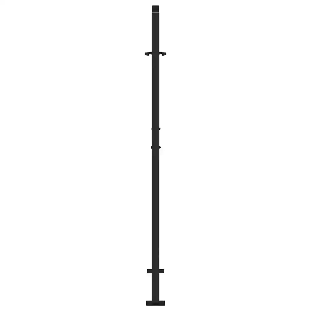 vidaXL Cancello Giardino Nero 105x155 cm in Acciaio Design Ondulato