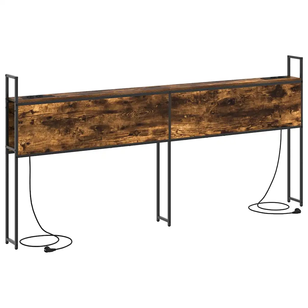 vidaXL Testata contenitore Rovere fumo 200 cm Legno multistrato
