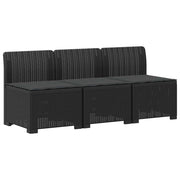 Divano da giardino 3 posti con cuscini in look rattan PP 8011961