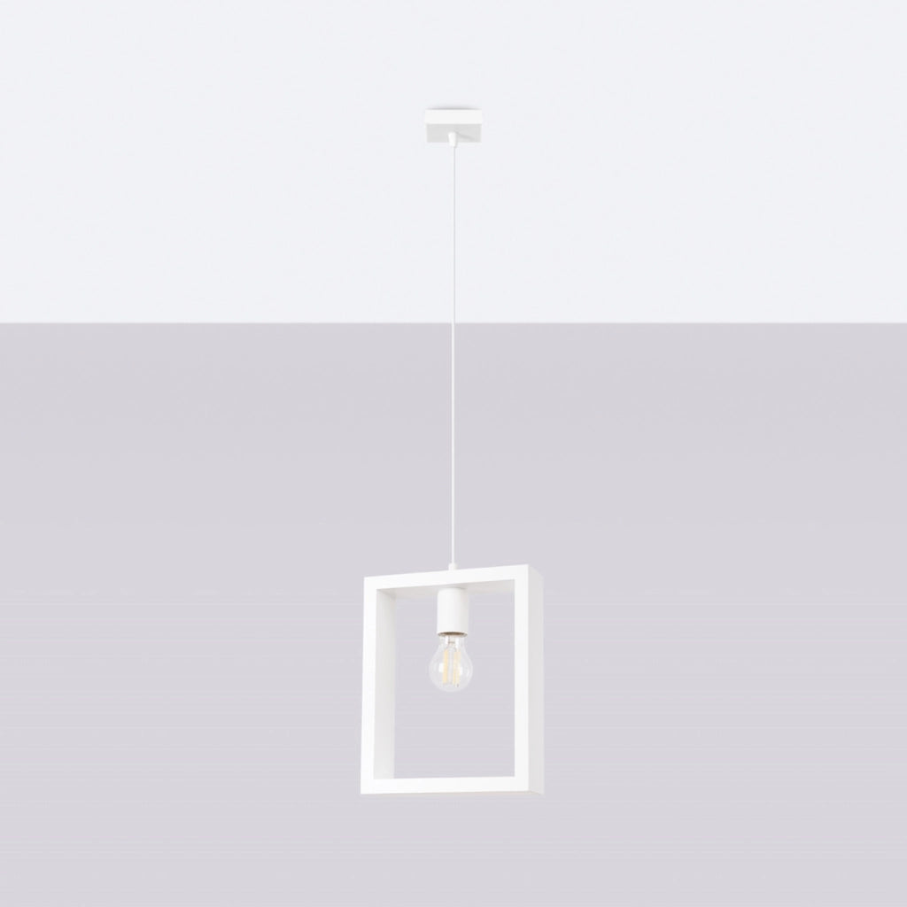 Lampada a sospensione CELARO bianca legno E27 Pure Lume