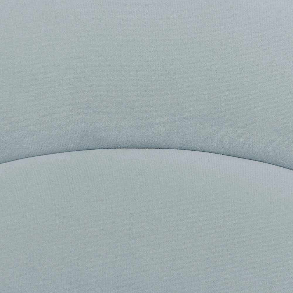 Letto con Contenitore in Velluto azzurro, Misura Singola 90 x 200 cm Design Minimalista Retro con Testiera a Mezza Luna