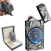Aansteker elettrica a plasma - impermeabile e senza fiamma - anastickatore a arco - ricaricabile via USB - ideale per regali di Natale, Festa di Papa e compleanni - colore nero
