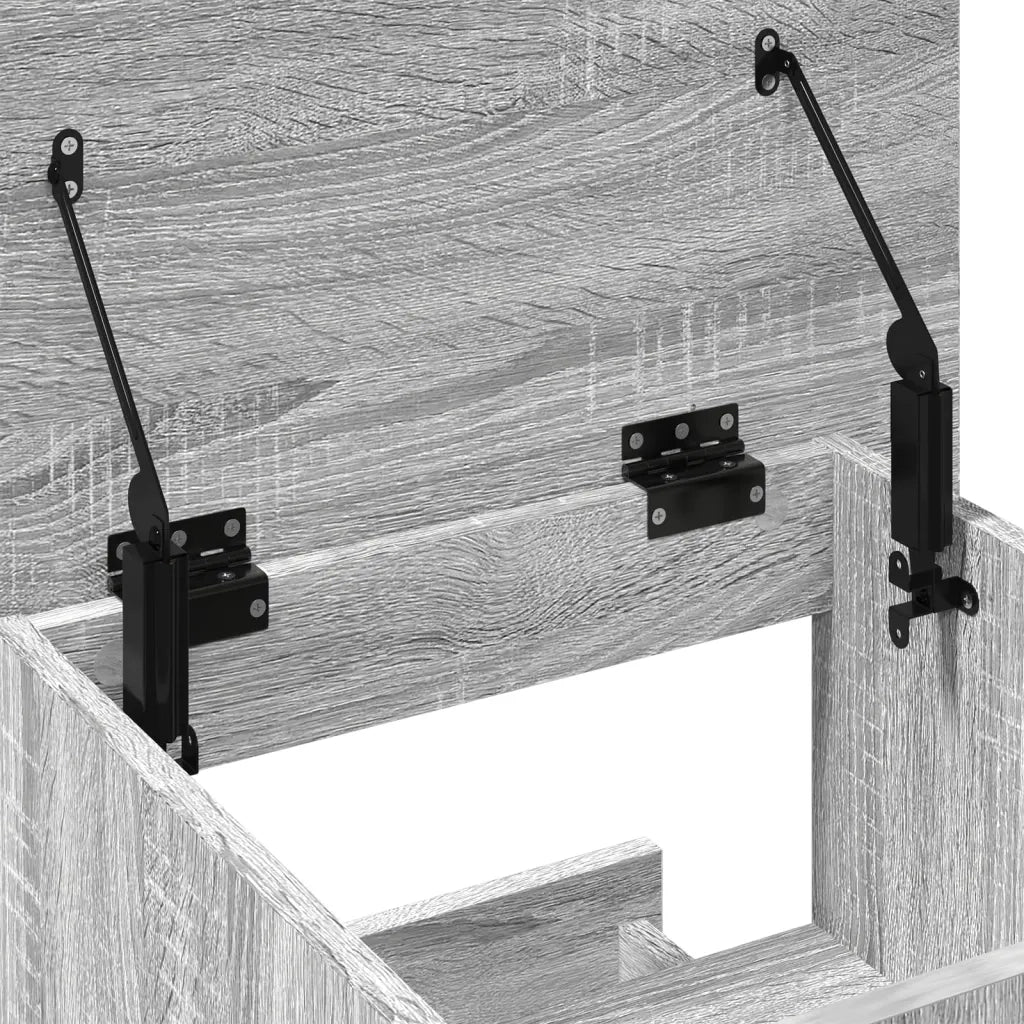 Leggio con Ruote Cassetto Grigio Sonoma 55x55x107cm Multistrato CFW3083740