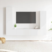 Set di Mobili Porta TV 4 pz Bianco in Legno Multistrato 3114630