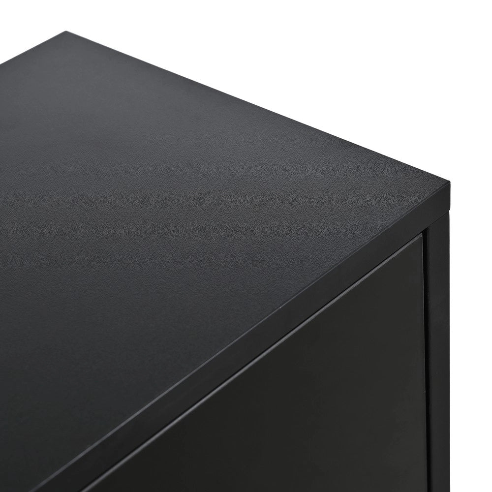 Scarpiera con Luci LED 16 Colori e Ante Lucide ¨C MINIMAL ¨C Nero 80x25x96 cm
