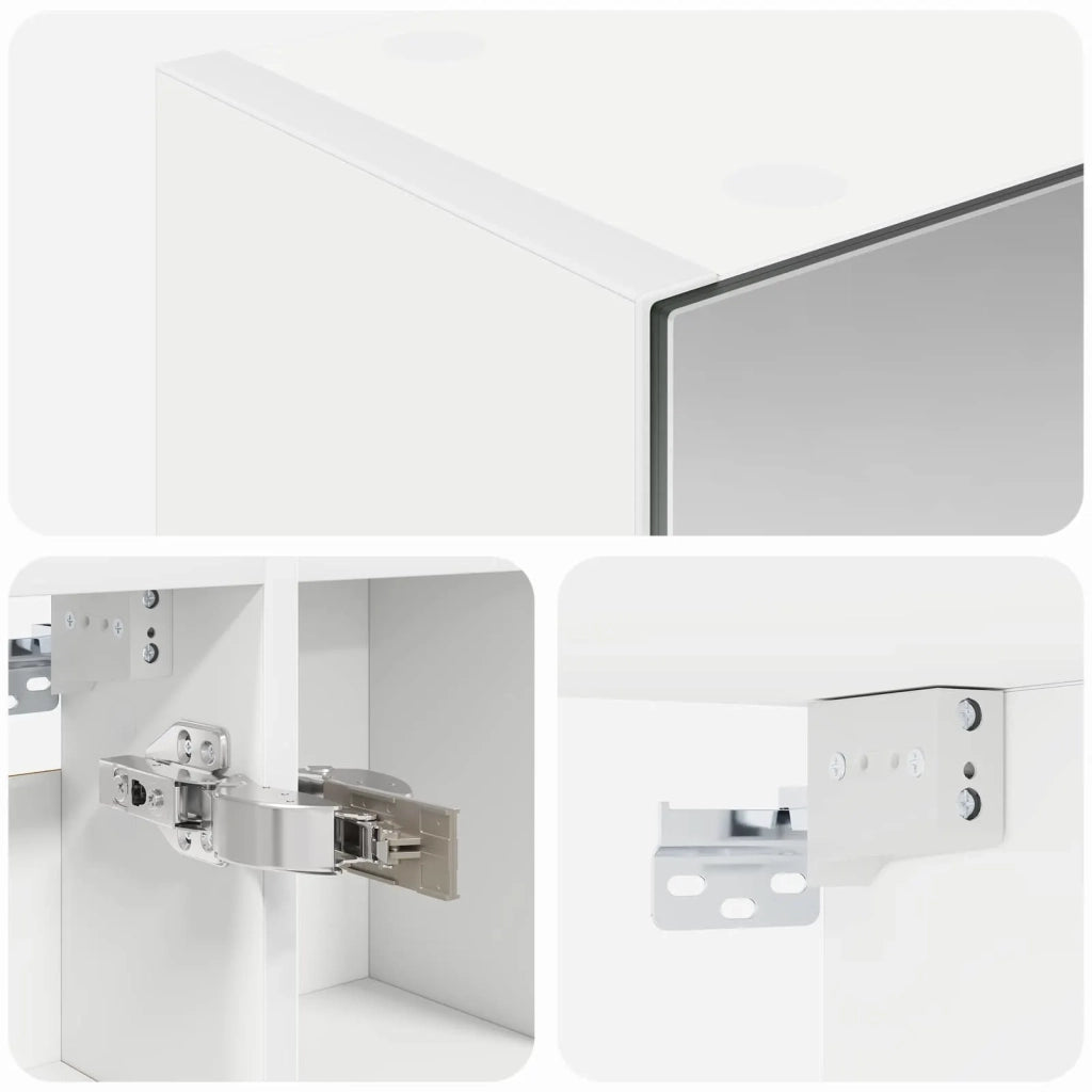 Mobiletto per specchio da bagno Bianco 80 x 14.5 x 70 cm